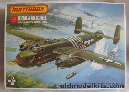Matchbox 1/72 B-25H/J Mitchel - B-25H or B-25J - 1st ACG 10th AF USAAF India/Burma 1944 / RAF Free French No.342 Lorraine Sq / RAF 180th Sq 1944, PK-405 plastic model kit